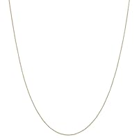 JewelryWeb 14k Gold .42 mm Carded Curb Chain Necklace - Length Options: 13 16 18 20 24