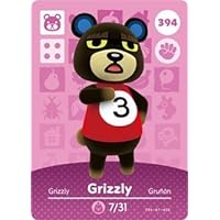 Grizzly - Nintendo Animal Crossing Happy Home Designer Series 4 Amiibo Card - 394