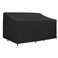 ABCCANOPY Sofa Cover Heavy Duty Sofa Cover Universal Sofa Cover Outdoor Furniture Sets Waterproof and Dustproof Protective Cover for Large Furniture 76x33x33x25 Black