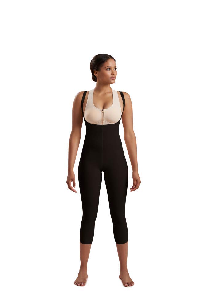 Marena Recovery Mid-Calf-Length Girdle High-Back, Stage 2 (pull on), XS, Black
