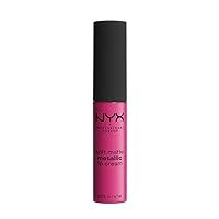 NYX PROFESSIONAL MAKEUP Soft Matte Metallic Lip Cream, Liquid Lipstick - Paris (Mid-Tone Mauve-Pink)