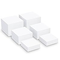 HIIMIEI Buffet Risers, Food Risers for Buffet Table, Display Stand Shelf for Catering Collectibles, Acrylic Cube Display Nesting Risers with Hollow Bottoms 6PCS 6''x7''x8''