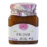 Giusto Sapore Imported Italian Fig Jam - 55% Fruit - All Natural, Three Ingredients - 12oz