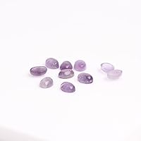 JOE FOREMAN 5Pcs Oval 6x8mm Purple Amethyst Cabochons Stones Beads for Jewelry Making Bezels Tennis Bracelet Statement Necklace Pendant Jewelry