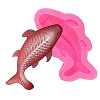 Fondant Molds 1 Piece Carp Shaped Silicone Mold Soap Handmade Soap Bubble Decorative Shape Piece Mousse Ice Cream Mold