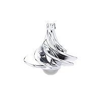 Spinning Top Stainless Steel Wind Blow Turn Desktop Decompression Toys Silver Top