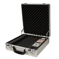 Deluxe 500 Chip Aluminum Claysmith Poker Chip Gaming Case - Comes with Bonus Dealer Button Set!