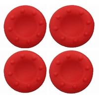 Analog Silicone Thumb Stick Grip Joystick Caps Cover for PS4 PS3 Xbox 360 Xbox One Game Controllers (4 x Red)