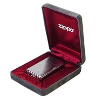 Zippo (zippo-) Logo zippo-raita- only. (Slim Type) Gift Box Faux Suede Grey