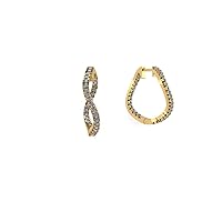 14 kt Yellow Gold Natural Gemstone Hoops Earrings for women | Natural Gemstones | Valentine's Gift
