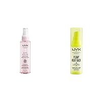 NYX PROFESSIONAL MAKEUP Plump Right Back Plumping Serum & Primer, With Hyaluronic Acid & Bare With Me Multitasking Primer & Setting Spray