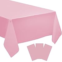 3 Pack Pink Disposable Tablecloth, 54