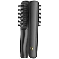 Heated Hair Straightener Brush Comb for Women Negative Ion Electric Hair Straightening Curling Hair Style Tool