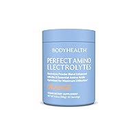 BodyHealth PerfectAmino Electrolytes Powder, Hydration Powder, Sugar Free Keto Electrolyte Drink Mix, Non GMO, Orange Flavor (30 Servings)