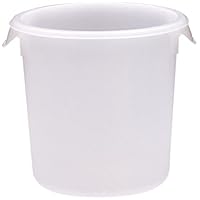 Commercial Products Round Storage Container, 8-Court Capacity, High Temperature Range Food Organization for Wet/Dry Food in Kitchen/Restaurants/Cafeteria, Pack of 12