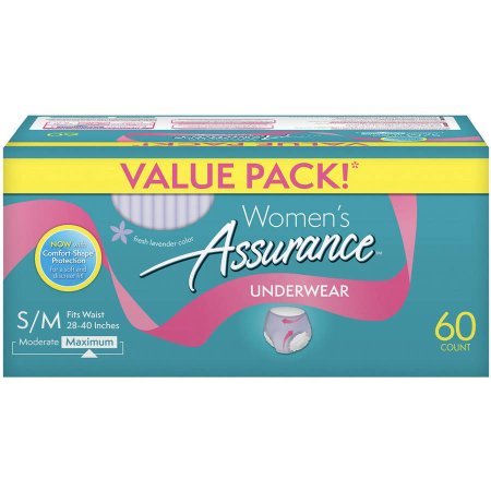 Medical Supplies Express Assurance for Women Maximum Absorbency Protective Underwear, Small/Medium, 60 ct (2-60 Count + Freebies)