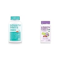 SmartyPants Prenatal Formula Daily Gummy Multivitamin, 120 Count & Organic Toddler Multivitamin, Fruit Flavor, 60 Gummies, 30 Day Supply