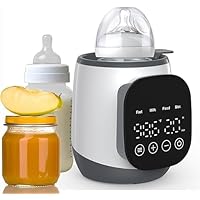 400W Fast Baby Bottle Heater, 7-in-1 Bottle Heater for Breast Milk and Formula, Food Jar, Breast Milk Bag, Timer, BPA-Free, Intelligent Accurate Temperature Control and LCD Display, 24 Hours Constant
