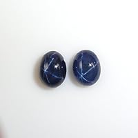 Natural Blue Star Sapphire Oval 8x6.5mm Matching Pair Approximately 5.33 Carat (12681)