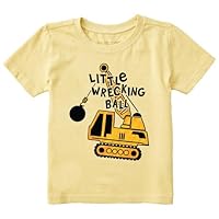 Life is Good. Toddler Little Wrecking Ball SS Crusher Tee, Sandy Yellow, 3T