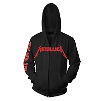 Metallica Men's Kill Em All Zippered Hooded Sweatshirt X-Large Black
