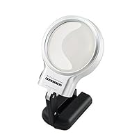3X LED Light Hands Free Magnifying Glass with Light Stand Foldable Portable Illuminated Magnifier for Reading, Inspection, Soldering, Needlework, Repair, Hobby & Crafts
