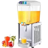 Commercial Beverage Dispenser, 4.8 Gallon 18L, Stainless Steel Food Grade Material 200W, Ice Tea Juice Drink Machine Equipped with Thermostat Controller, 20.5