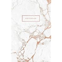 Notebook: Marble and Gold | 5.5 x 8.5 - A5 Size