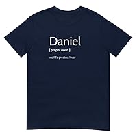 Daniel World's Greatest Lover Short-Sleeve Men's T-Shirt, Romantic Gift for Daniel