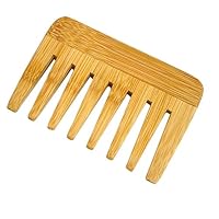 Travel Comb Small Mini Wide Tooth Bamboo Wooden Portable Pocket Size for Purse