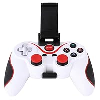 T3 Game Controller Smart Wireless Joystick Bluetooth Design Android Gamepad Gaming Remote Control for Phone PC Phone Tablet (Color : White)