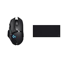 Logitech G502 Lightspeed Wireless Gaming Mouse Lightsync RGB - Black Logitech G840 Extra Large Gaming Mouse Pad, Optimized for Gaming Sensors, Mac and PC Gaming Accessories