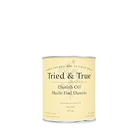 Tried & True Danish Oil – Pint – All Natural, All Purpose Finish for Wood, Food Safe, Solvent Free, VOC Free, Non Toxic Wood Finish, Polymerized Linseed Oil, Stand Oil