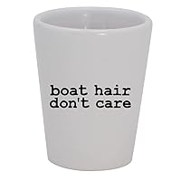 Boat Hair Don't Care - 1.5oz Ceramic White Shot Glass