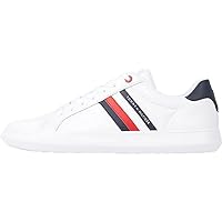 Tommy Hilfiger Men's Essential Leather Cupsole Trainers, White