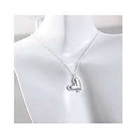 925 Silver Small Pouring Heart Necklace Silver Pendant Valentine's Day Gift Love Necklace Glamour Necklace Popular Accessories Souvenirs Handmade Jewelry Souvenirs A/Silver/A