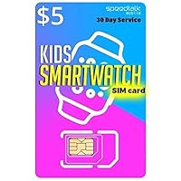 SpeedTalk Mobile $5 Preloaded SIM Card Kit for Kids Smart Watch GPS & Activity Tracking | 3 in 1 Simcard - Standard, Micro, Nano | Children GSM 5G 4G LTE Smartwatches Wearables | 30 Days Service Plan