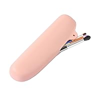 Soft Large Makeup Brush Holder, Silicone Travel Makeup Bag Portable Cosmetic Case Face Brushes Holder Sleek Makeup Tools Organizer Pouch for Women, Pink