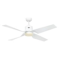 CasaFana Energy-saving ceiling fan with LED lighting and remote control, Eco Dynamix II, 132 cm, white