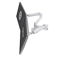 Ergotron – LX Dual Monitor Arm, VESA Desk Mount – for 2 Monitors Up to 27 Inches, 7 to 20 lbs Each – White