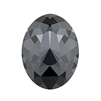 1.62 Cts of 7.69x5.96x3.85 mm AAA Oval Rose Cut (1 pc) Loose Treated Fancy Black Diamond (DIAMOND APPRAISAL INCLUDED)