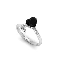 1 TCW Heart and Pear cut Engagement Ring Two Stone Promise Gifts for Her Toi et Moi Engagement Ring