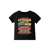 Boy's Slogan Graphic Tee Short Sleeve Round Neck Casual Summer T-Shirt Tops