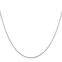 JewelryWeb 14ct Ocatagonal Snake Chain in White Gold Choice of Lengths 41 46 51 61 76 and 0.7mm 0.8mm