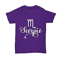 Scorpio Women Men Zodiac Plus Size Graphic Novelty T-Shirt Purple