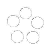 Adabele 100pcs Silver Round Hoop Circle Beading Hoop Link Jewelry Findings 16mm Geometric Connector Open Back Bezel Frame for Jewelry Making CF71-2