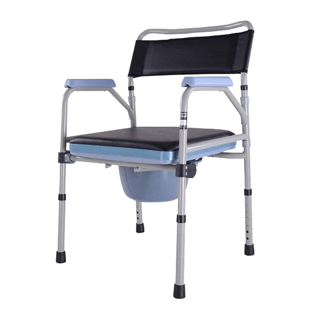 Walkers for seniors Bedside Commodes,Portable Elderly Person Handicapped Steel Tube Chair -Slip Hands Rugged and Durable Bathroom Shower Stool with...
