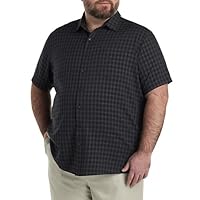 Harbor Bay by DXL Men's Big and Tall Microfiber Plaid Sport Shirt