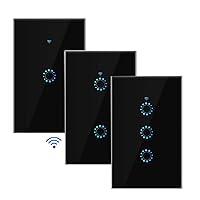 Smart Life WiFi Tuya Light Wall Switch Interruptor Touch Glass Panel Homekit Remote Smartlife Alexa White Color 2-Gang#Ewelink App