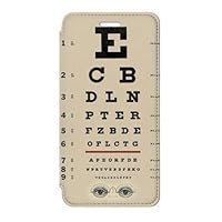 RW2502 Eye Exam Chart Decorative Decoupage Poster Flip Case Cover for iPhone 6 6S